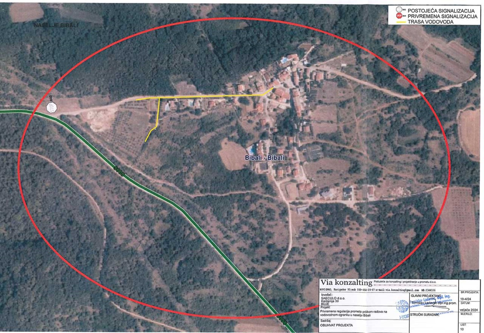 OBAVIJEST – Zatvaranje nerazvrstane ceste za naselje Bibali (ž 5008-Bibali)